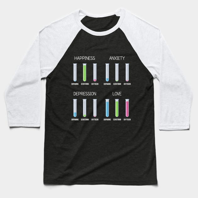 Chemistry of Emotions Baseball T-Shirt by Printadorable